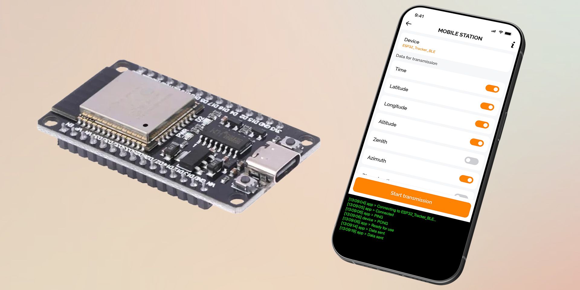 Mobile station for tracking the Sun and Moon